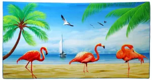 Ręcznik plażowy Summer Paradise 70x140 Flamingi