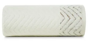 Ręcznik Indila 50x90 kremowy 550g/m2 frotte geometryczny wzór Eurofirany