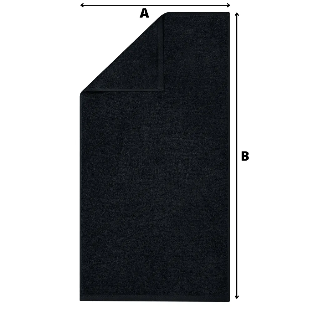 Ręcznik Bari 70x140 czarny frotte 500  g/m2