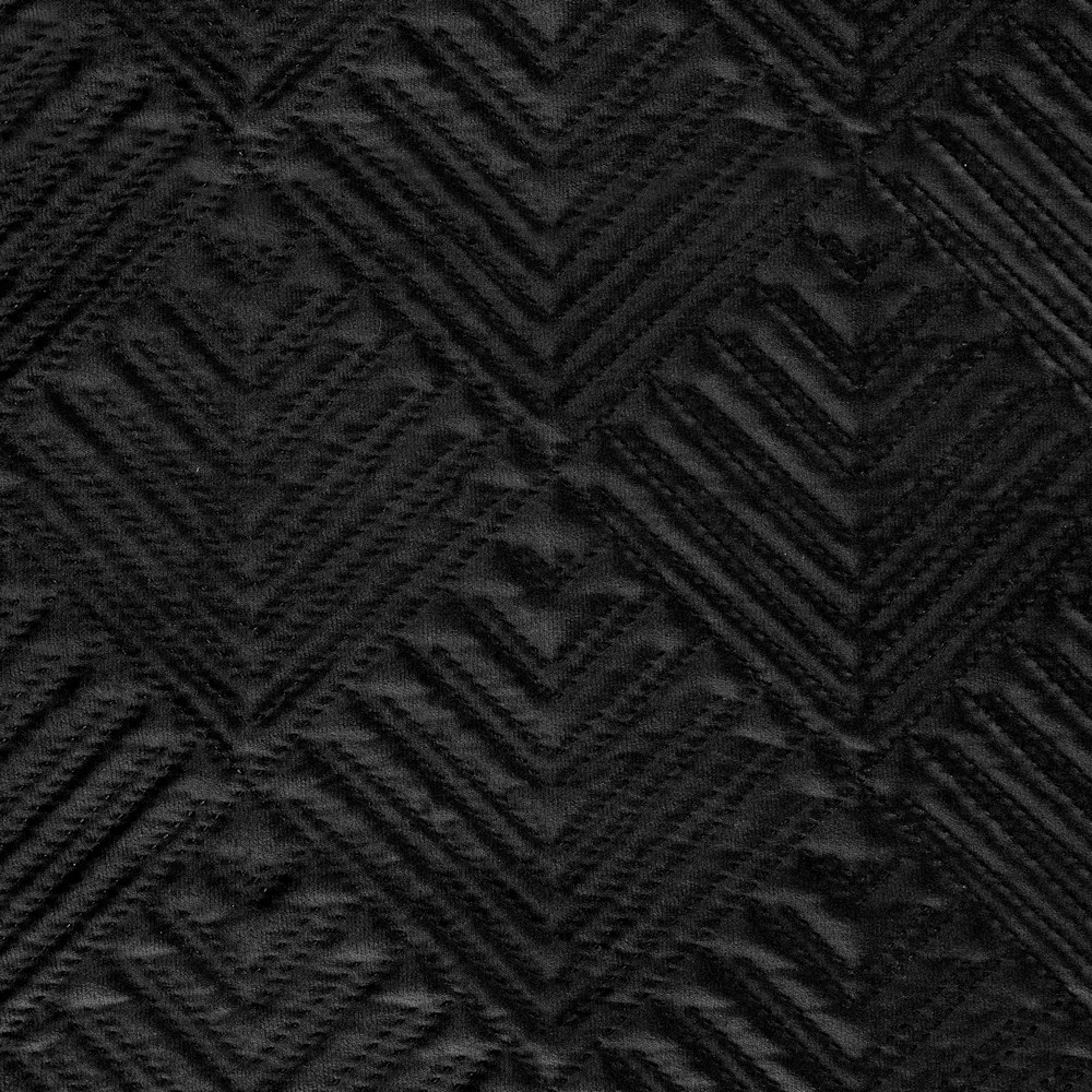 Narzuta dekoracyjna 220x240 Victoria 2A czarna geometria welwetowa Limited Collection Eurofirany
