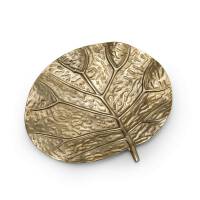 Patera metalowa Karen 27x23 złota w formie liścia Eurofirany