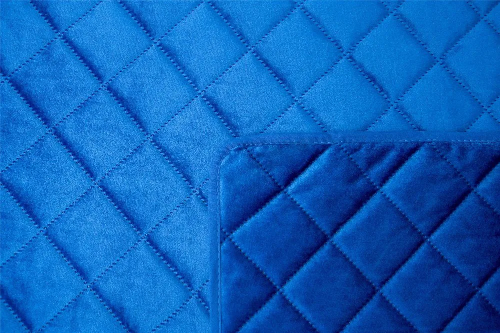 Narzuta dekoracyjna 220x240 Pierre        niebieska morska welurowa geometria