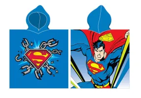 Poncho dla dzieci 50x115 Superman ręcznik z kapturem dziecięce Summer