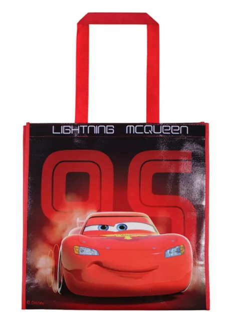 Torba na zakupy Cars Auta Zygzak McQueen czerwona 0022 torebka dziecięca z uszami