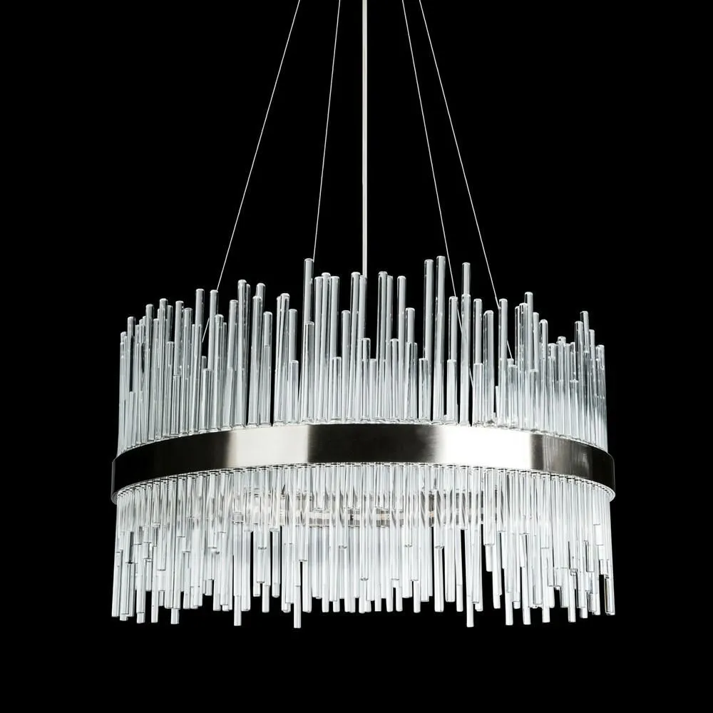 Lampa wisząca Amara ze szklanymi kryształowymi elementami 60x31 cm styl nowoczesny klasyczny do salonu sypialni