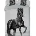 Pościel bawełniana 160x200 Koń czarny perkal 8763 konik w galopie horse młodzieżowa Faro