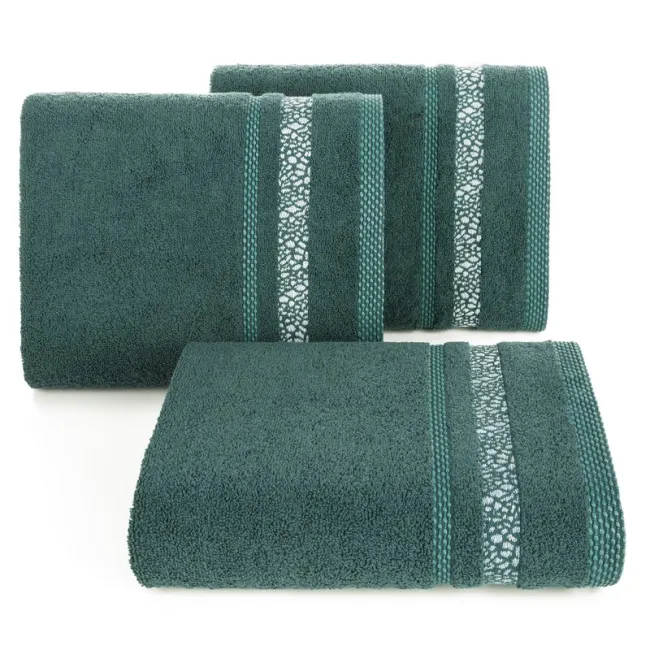Ręcznik Tessa 70x140 zielony ciemny  frotte 500g/m2 Eurofirany