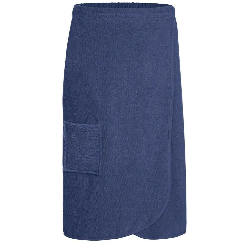 Ręcznik męski do sauny Kilt S/M niebieski frotte bawełniany