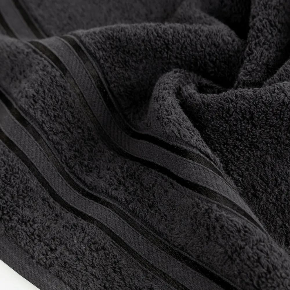 Ręcznik Manola 70x140 czarny frotte  480g/m2 Eurofirany
