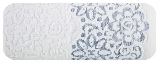 Ręcznik Ria 70x140 biały niebieski 03 500g/m2 Eurofirany