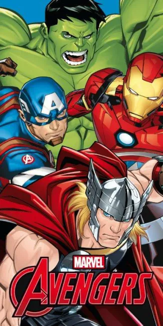 Ręcznik plażowy 70x140 Avengers Kapitan Ameryka Iron Man Hulk Bruce Banner Thor 5663