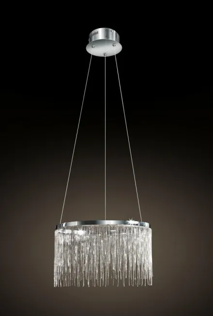 Lampa wisząca sufitowa Diamond 45x120 zwisające drobne kryształki do salonu sypialni styl nowoczesny klasyczny glamour