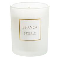 Świeca zapachowa Blanca o zapachu orientalnym kwiatowym w szkle ozdobnym 200g LIMITED COLLECTION Eurofirany