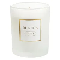 Świeca zapachowa Blanca o zapachu orientalnym kwiatowym w szkle ozdobnym 200g LIMITED COLLECTION Eurofirany
