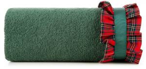 Ręcznik 50x90 Santa 1 zielony świąteczny  frotte Eurofirany New