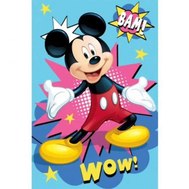 Kocyk polarowy 100x150 Myszka Miki Mickey Mouse turkusowy 8217 pled dziecięcy