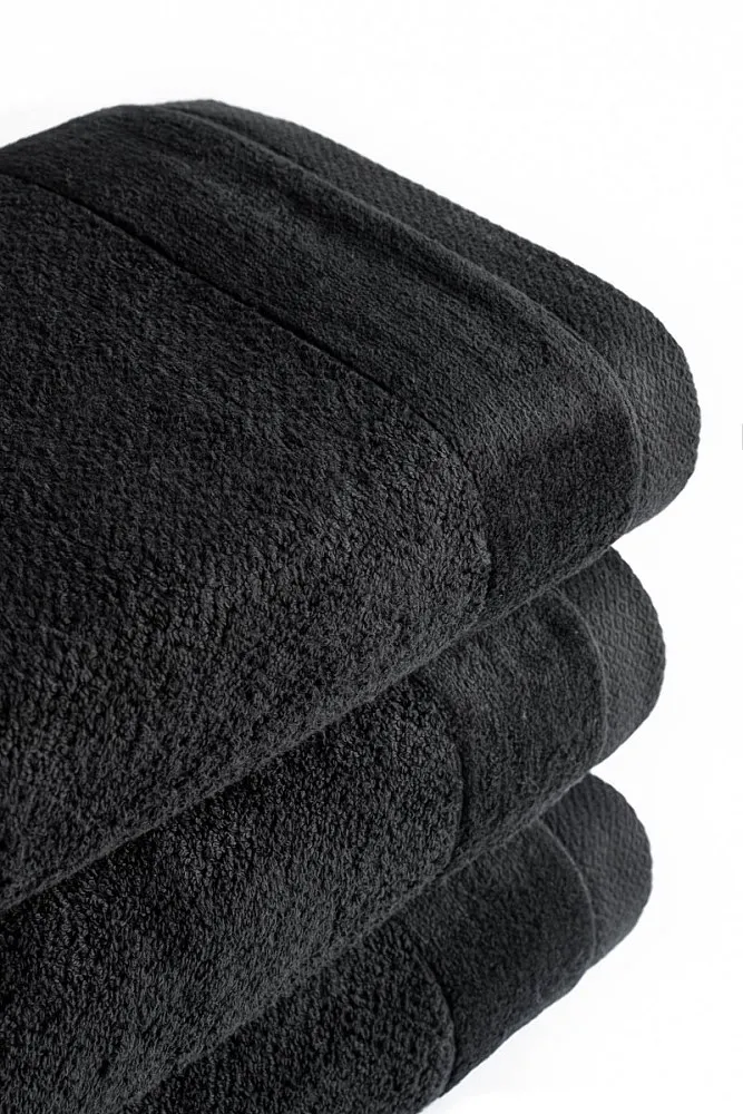 Ręcznik Vito 30x50 czarny frotte bawełniany 550g/m2