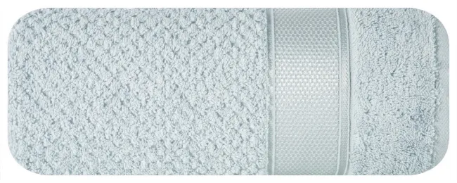 Ręcznik Milan 70x140 srebrny frotte 500m/g2 bawełniany z bordiurą przetykaną błyszczącą nicią Eurofirany