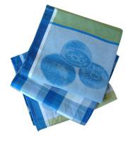 Komplet ścierek kuchennych 3szt 50x70 żakardowe niebieskie bawełniane wz 02 5934