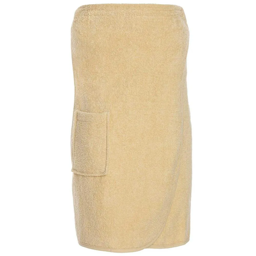Ręcznik damski do sauny Pareo L/XL beżowy frotte bawełniany