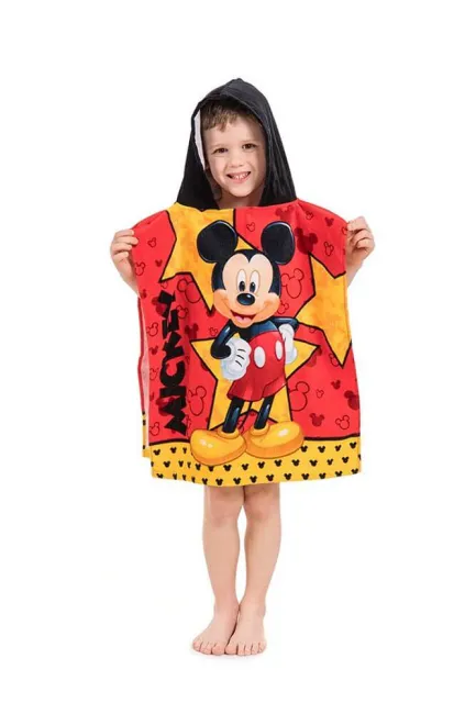Poncho dla dzieci 50x115 Myszka Miki 2802 Mickey Mouse ręcznik z kapturem