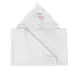 Okrycie kąpielowe dziecięce 140x70 maxi junior 01 białe ręcznik z kapturkiem