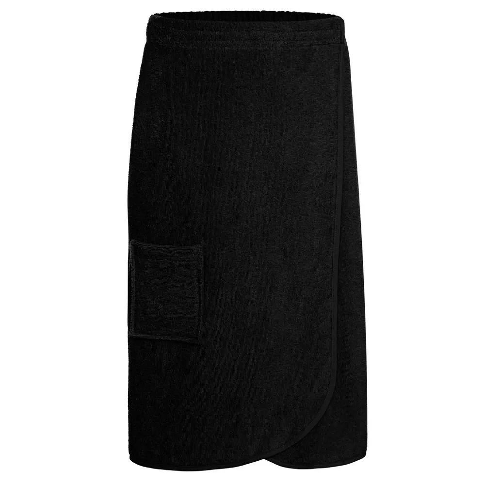 Ręcznik męski do sauny Kilt S/M czarny frotte bawełniany