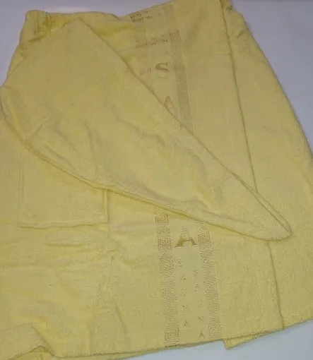 Sauna komplet damski 2 części żółty sukienka i turban One Size