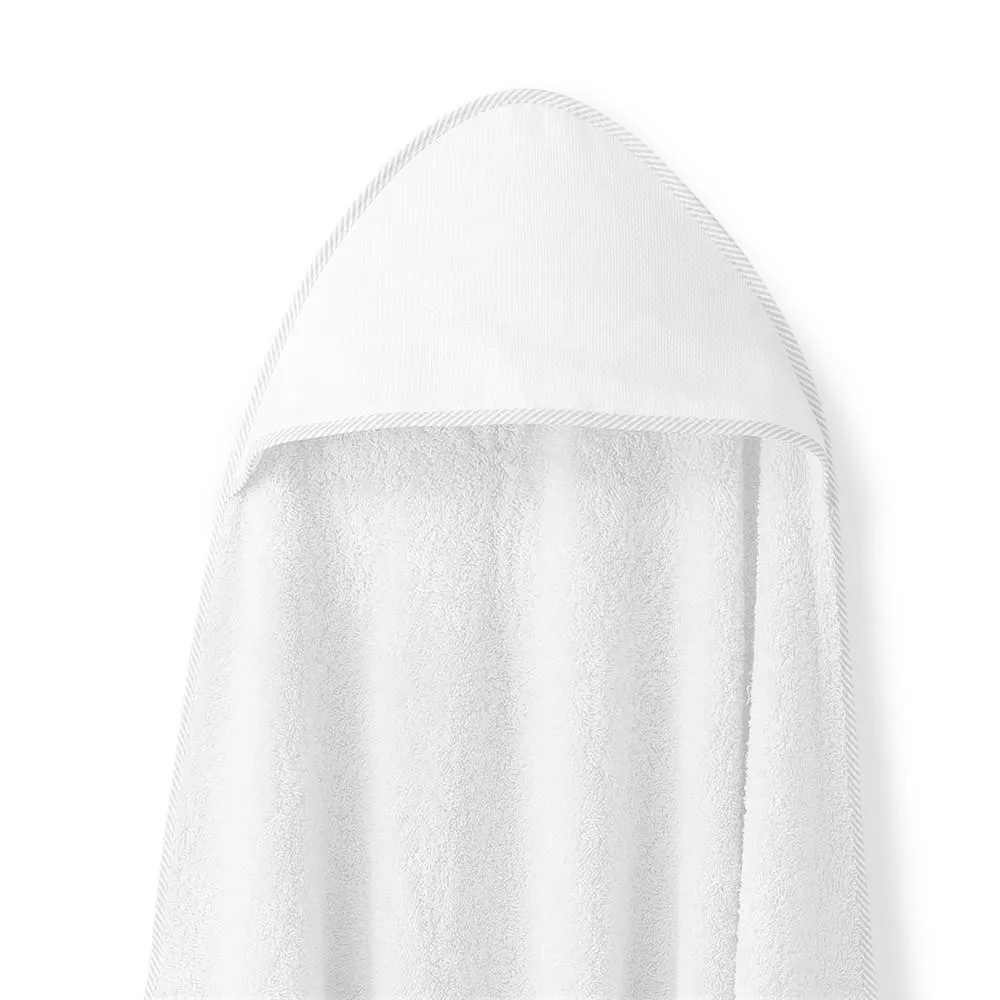 Okrycie kąpielowe 100x100 Punto 2 biały  ręcznik z kapturkiem + śliniaczek