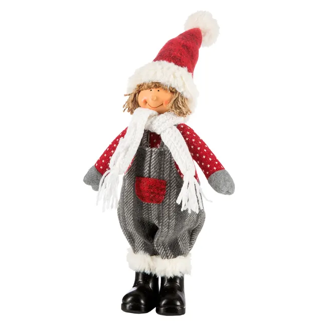 Ozdoba świąteczna Doll lalka 16B 33cm czerwona stalowa