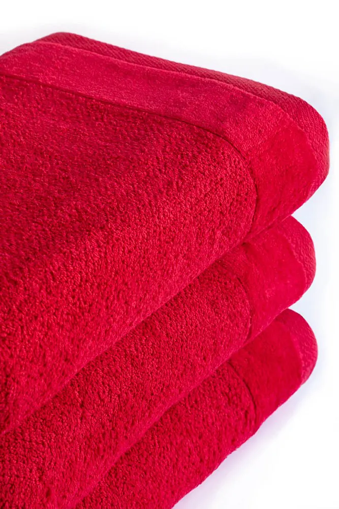 Ręcznik Vito 70x140 czerwony frotte bawełniany 550g/m2