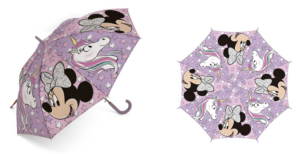 Parasolka dla dzieci Myszka Mini Jednorożec 5242 Minnie Mouse gwiazdki unicorn różowy parasol różowa rączka