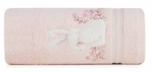 Ręcznik dziecięcy 50x90 Baby 49 różowy królik 450g/m2 Eurofirany
