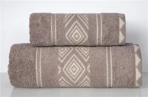 Ręcznik Azteka 70x130 brązowy Greno