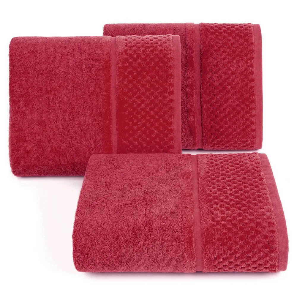 Ręcznik Ibiza 30x50 czerwony 550g/m2 frotte Eurofirany