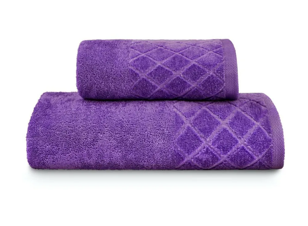 Ręcznik Piza 70x140 fioletowy welurowy  500 g/m2