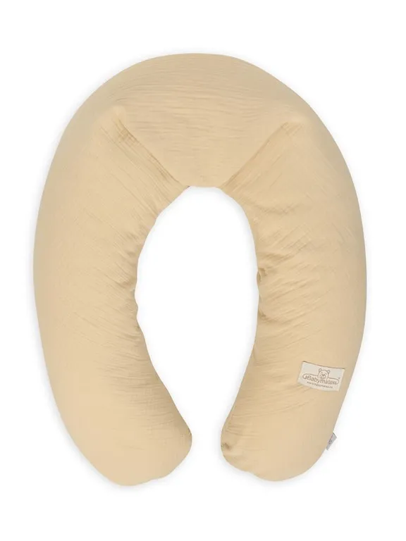 Poduszka pozycjonująca Relax Muslin       beżowa jasna 190 cm do karmienia ciążowa wypoczynkowa