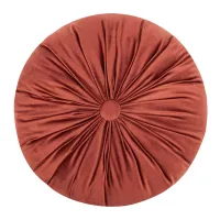 Poduszka dekoracyjna 40 cm Velvet ceglasta welurowa okrągła Eurofirany
