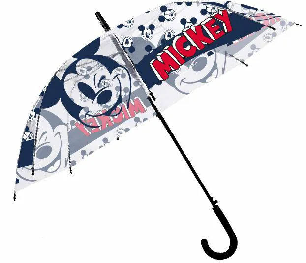 Parasolka dla dzieci Myszka Miki Mickey Mouse granatowa 5199 przeźroczysta automatyczna