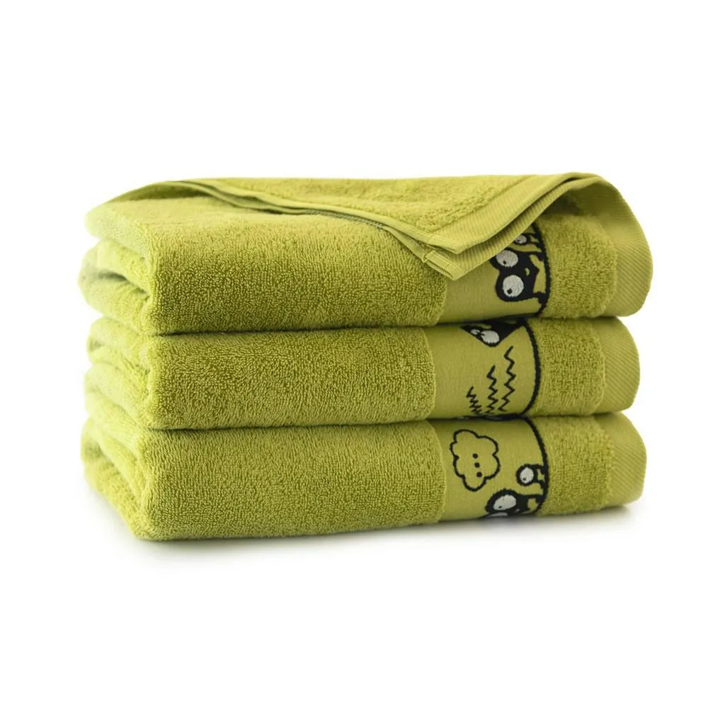 Ręcznik 70x130 Oczaki Limonka-K40-5556 zielony frotte bawełniany dziecięcy