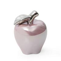 Figurka ceramiczna Simona 1 11x11x14 jabłko różowa z perłowym połyskiem 07 Eurofirany