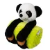 Kocyk dziecięcy 85x100 Carol 01 Panda limonkowy maskotka pluszak przytulanka BabyMatex