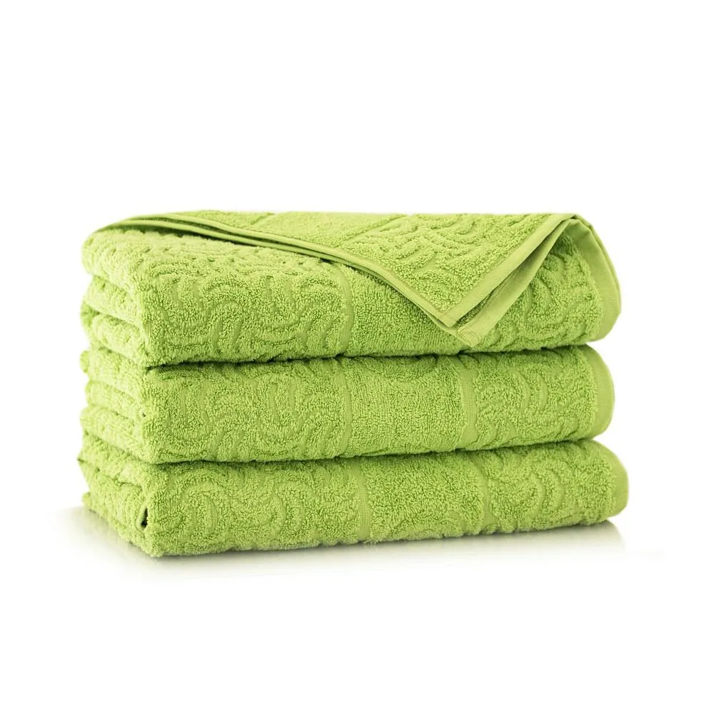 Ręcznik Morwa 70x140 zielony groszkowy frotte 500 g/m2 Zwoltex