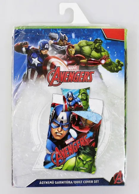 Pościel bawełniana 140x200 Avengers 1042 Kapitan Ameryka Iron Man poszewka 70x90