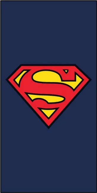 Ręcznik plażowy 70x140 Superman super man supermen logo granatowy czerwony żółty dziecięcy 0645