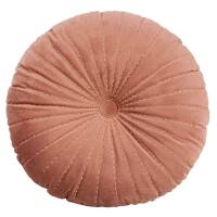 Poduszka dekoracyjna 40 cm Velvet różowa ciemna welurowa okrągła Eurofirany