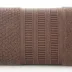 Ręcznik Rosita 70x140 brązowy o ryżowej  strukturze 500g/m2 Eurofirany