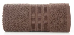 Ręcznik Rosita 70x140 brązowy o ryżowej  strukturze 500g/m2 Eurofirany