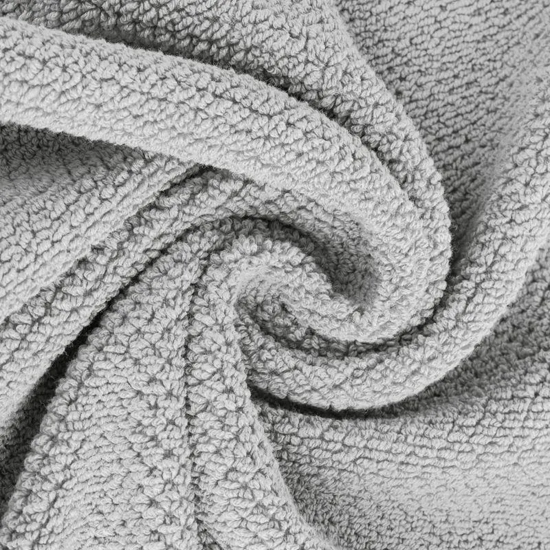Ręcznik 70x140 Mabel stalowy kontrastującym obszyciem krawędzi frotte 500 g/m2 Eurofirany