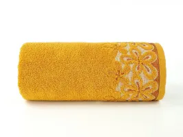 Ręcznik Bella 70x140 żółty kurkuma 450 g/m2 frotte